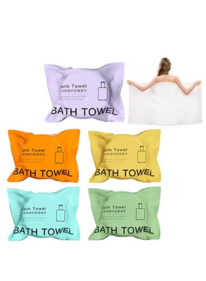 fantasize Large Compressed Towel, 55 x 27 inches Disposable Cotton Bath Towels,Portable Light and Reusable,Suitable for Hiking, Camping,Beach,Swimming and Traveling - Image 1